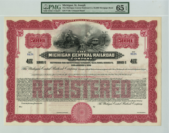 Michigan Central Railroad Co. - $5,000 Bond